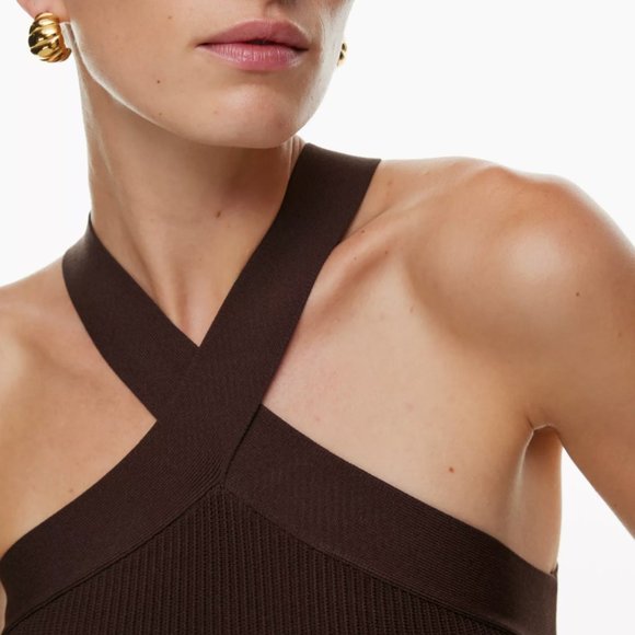 Babaton Sculpt Knit Criss Cross Dress NWT small - Picture 4 of 8